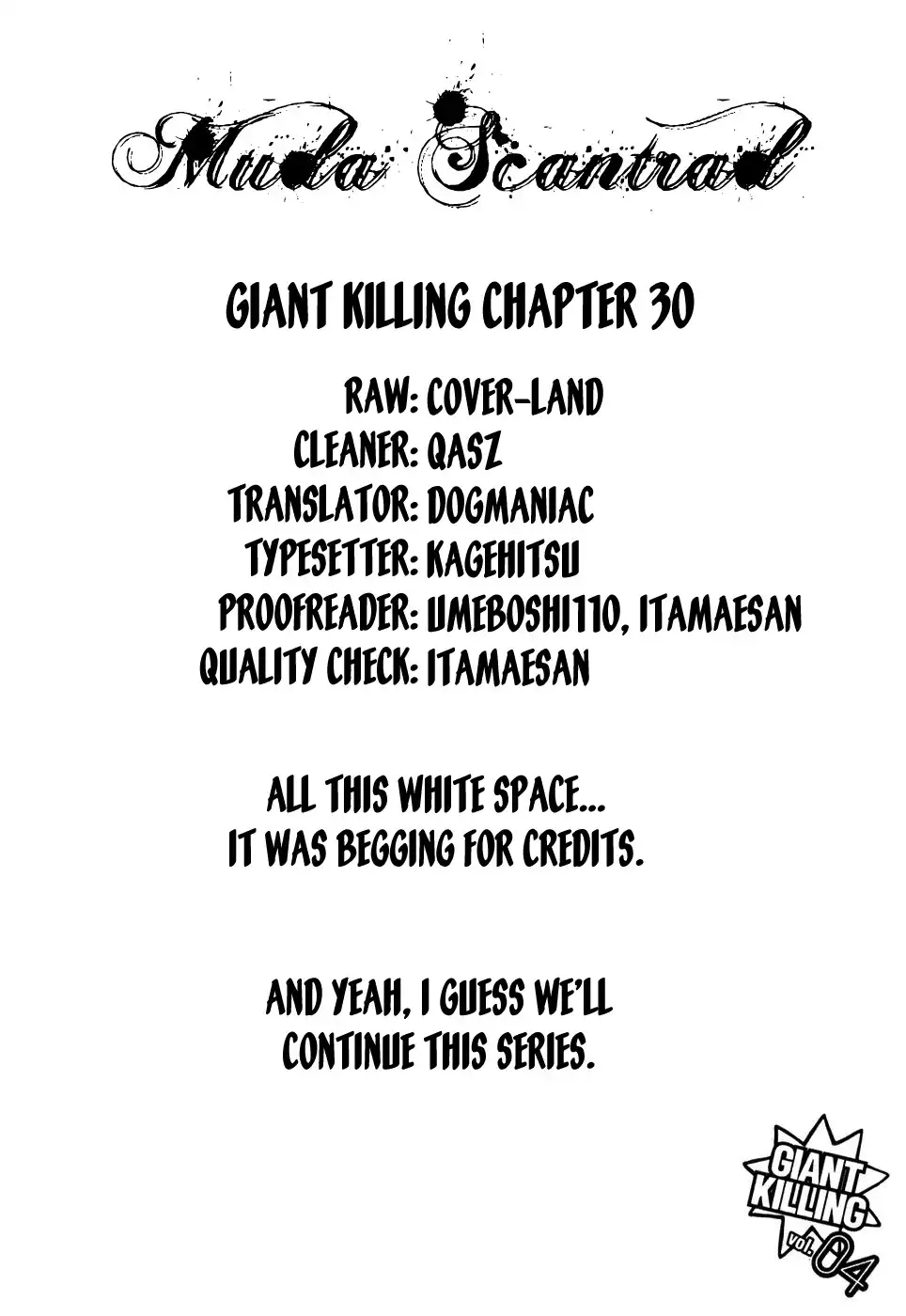 Giant Killing Chapter 30