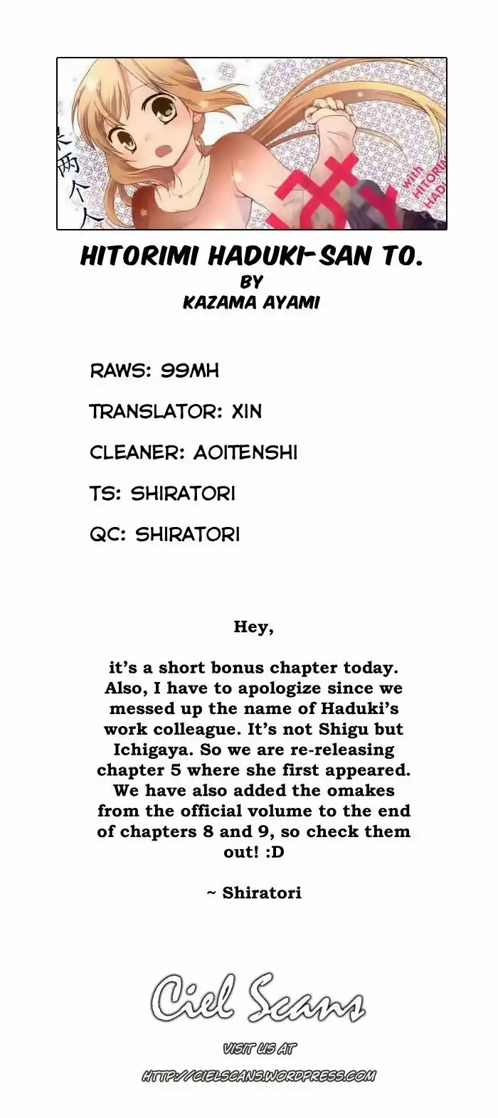 Hitorimi Haduki-san to. Chapter 6.005