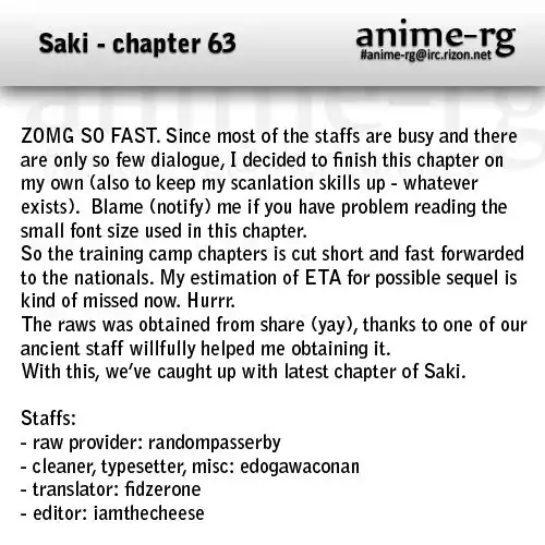 Saki Chapter 63