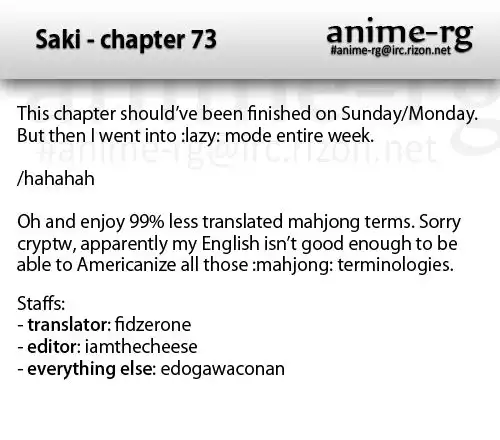 Saki Chapter 73