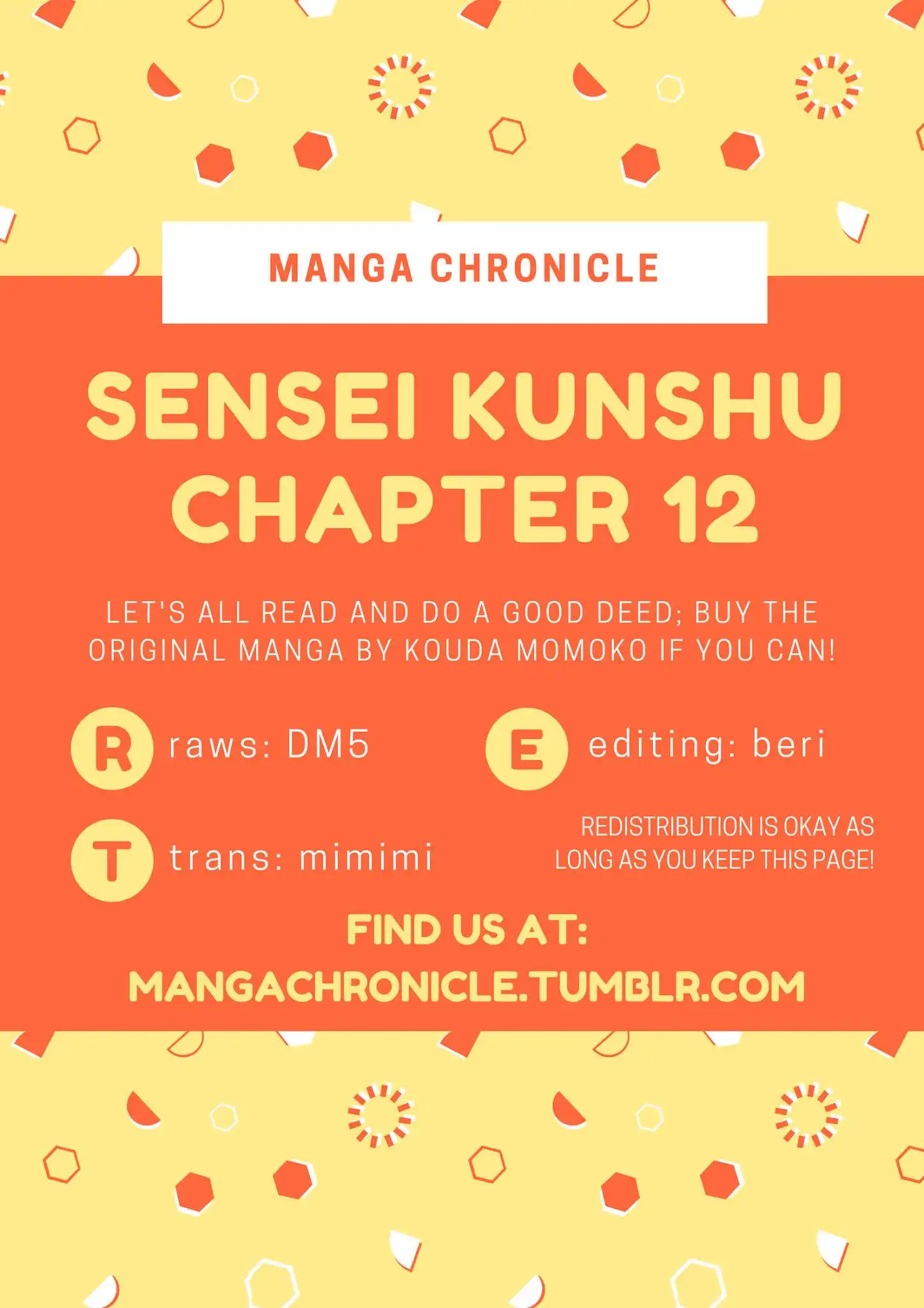 Sensei Kunshu Chapter 12